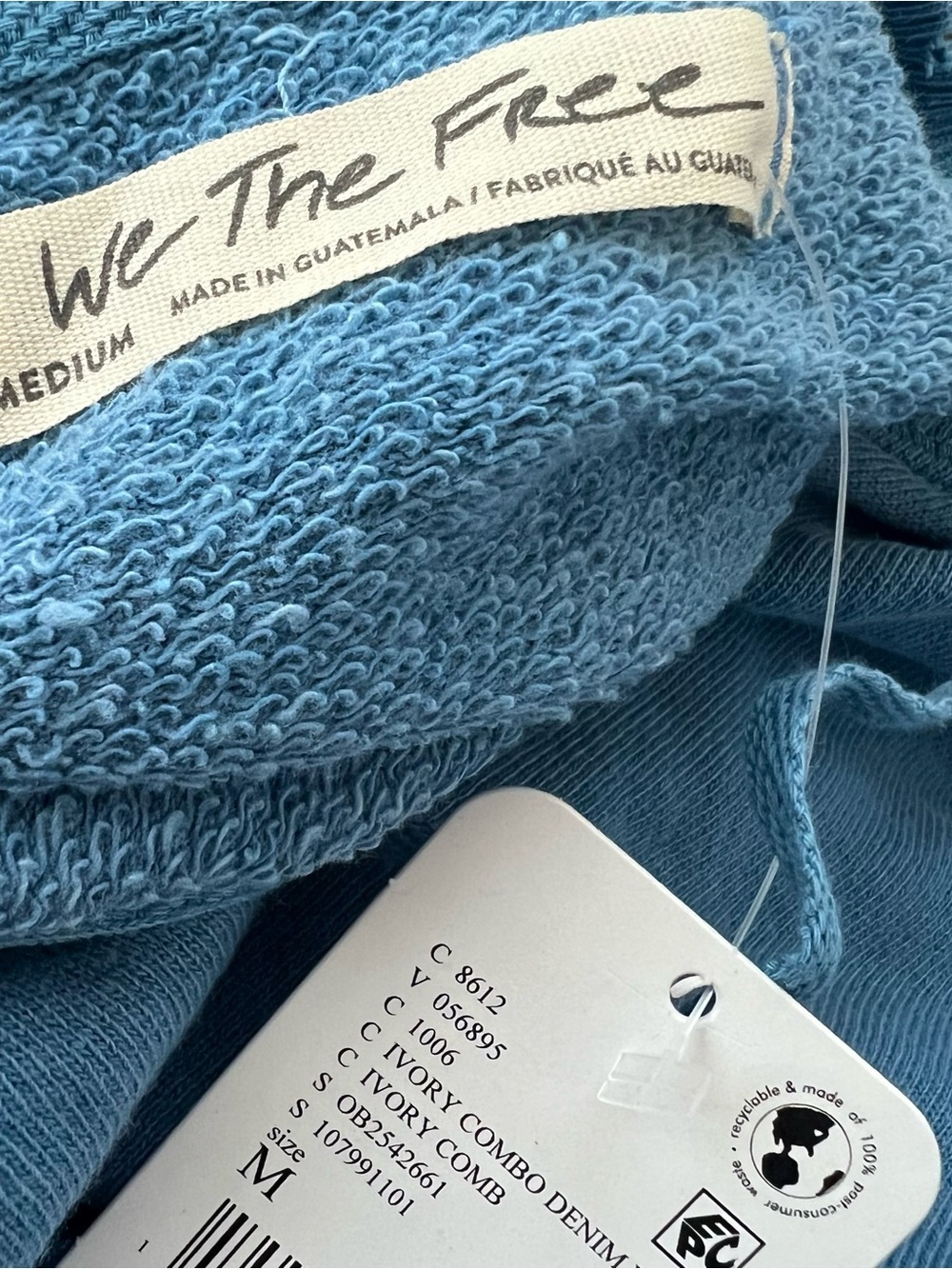 Free People We The Free Graphic Camden Pullover in Blue Floral Print NWT - Picture 5 of 5